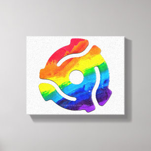 SlipperyJoe's plastic 45 RPM record adapter vibran Canvas Print