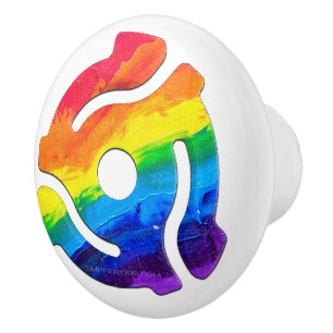 SlipperyJoe's plastic 45 RPM record adapter vibran Ceramic Knob