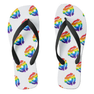 SlipperyJoe's plastic 45 RPM record adapter vibran Flip Flops