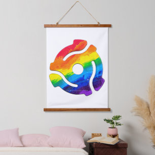 SlipperyJoe's plastic 45 RPM record adapter vibran Hanging Tapestry