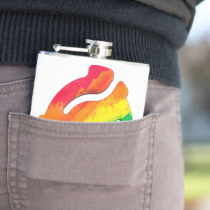 SlipperyJoe's plastic 45 RPM record adapter vibran Hip Flask