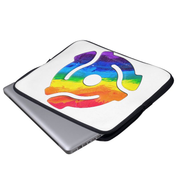 SlipperyJoe's plastic 45 RPM record adapter vibran Laptop Sleeve (Front Bottom)