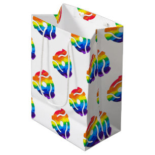 SlipperyJoe's plastic 45 RPM record adapter vibran Medium Gift Bag