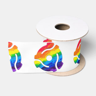 SlipperyJoe's plastic 45 RPM record adapter vibran Satin Ribbon