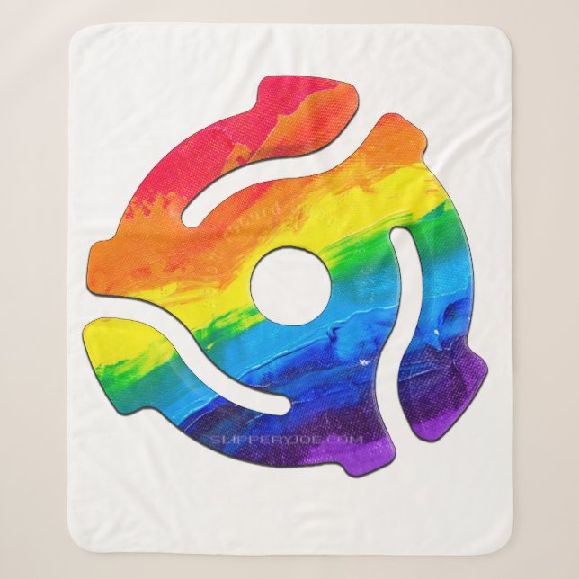 SlipperyJoe's plastic 45 RPM record adapter vibran Sherpa Blanket (Front)