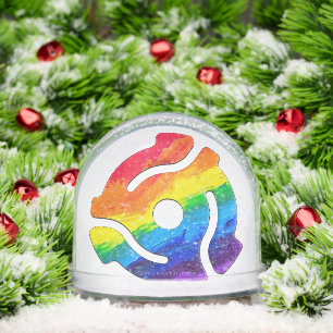 SlipperyJoe's plastic 45 RPM record adapter vibran Snowglobe