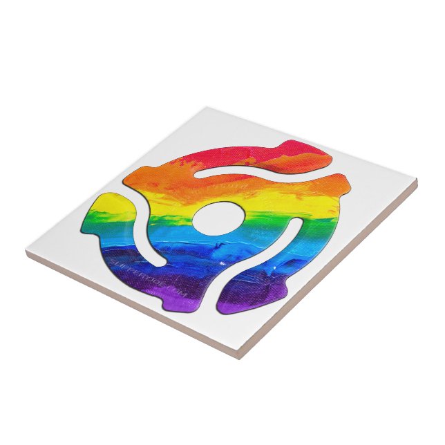 SlipperyJoe's plastic 45 RPM record adapter vibran Tile (Side)