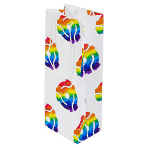 SlipperyJoe's plastic 45 RPM record adapter vibran Wine Gift Bag