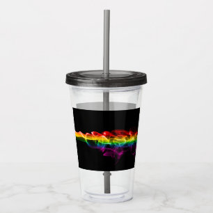 SlipperyJoe's plume of rainbow energy vapour caugh Acrylic Tumbler