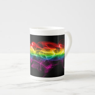 SlipperyJoe's plume of rainbow energy vapour caugh Bone China Mug