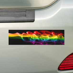 SlipperyJoe's plume of rainbow energy vapour caugh Bumper Sticker