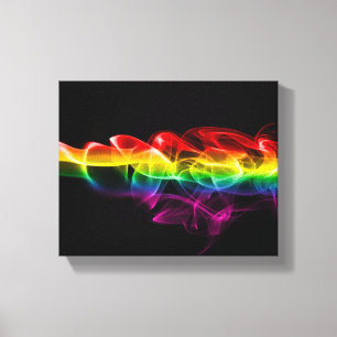 SlipperyJoe's plume of rainbow energy vapour caugh Canvas Print