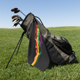 SlipperyJoe's plume of rainbow energy vapour caugh Golf Towel