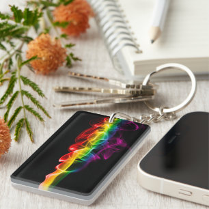 SlipperyJoe's plume of rainbow energy vapour caugh Keychain