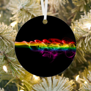 SlipperyJoe's plume of rainbow energy vapour caugh Metal Ornament