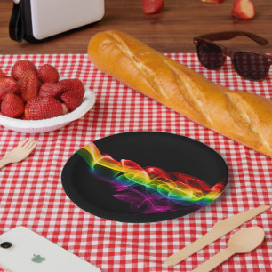 SlipperyJoe's plume of rainbow energy vapour caugh Paper Plate