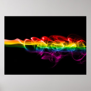 SlipperyJoe's plume of rainbow energy vapour caugh Poster