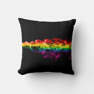 SlipperyJoe's plume of rainbow energy vapour caugh Throw Pillow