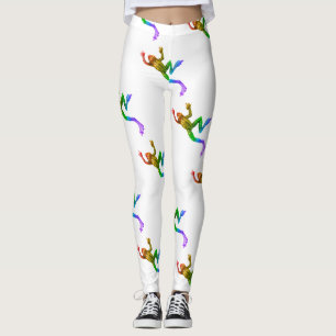 SlipperyJoe's Pride Frog figurine Vibrantly colore Leggings