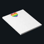 SlipperyJoe's Pride Heart Scribbles gay pride gift Notepad<br><div class="desc">SlipperyJoe's Pride Heart Scribbles gay pride gifts artistic heart shape LGBTQIA drawing rainbow love celebrate</div>