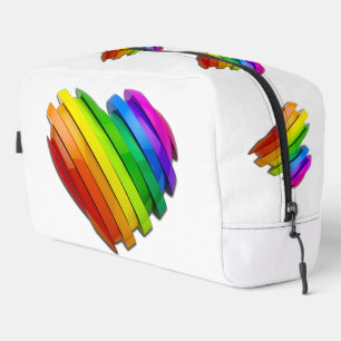 SlipperyJoe's pride heart shape multiple horizonta Dopp Kit