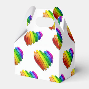 SlipperyJoe's pride heart shape multiple horizonta Favor Box