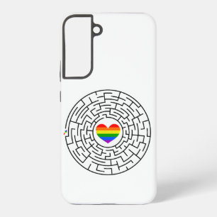 SlipperyJoe's pride maze heart arrow puzzle labyri Samsung Galaxy Case