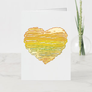 SlipperyJoe's pride scribbled heart shape drawing  Foil Greeting Card