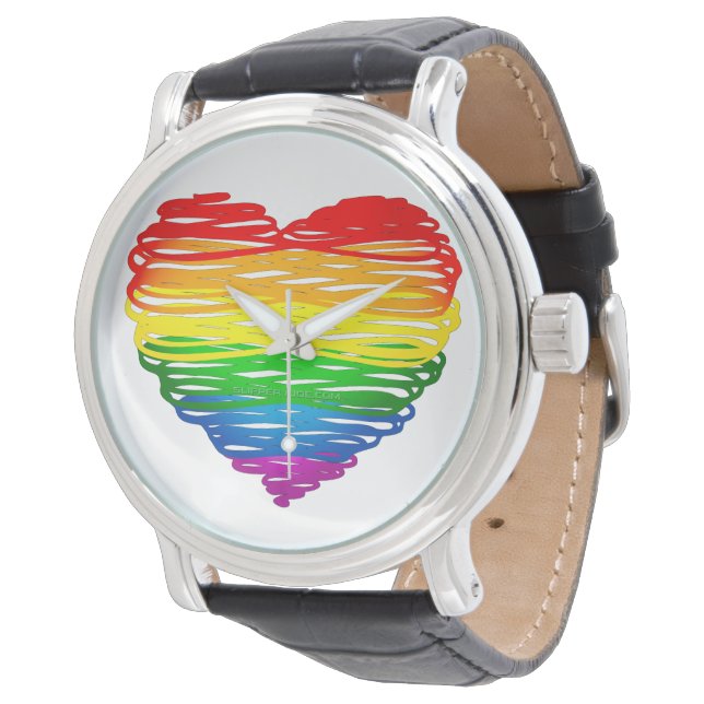SlipperyJoe's pride scribbled heart shape drawing  Watch (Angled)