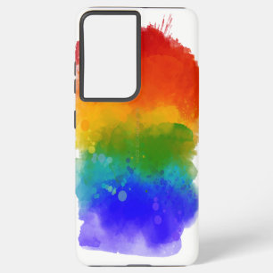 SlipperyJoe's pride splatter colours rainbow celeb Samsung Galaxy Case
