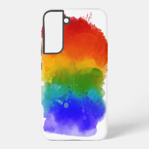 SlipperyJoe's pride splatter colours rainbow celeb Samsung Galaxy Case