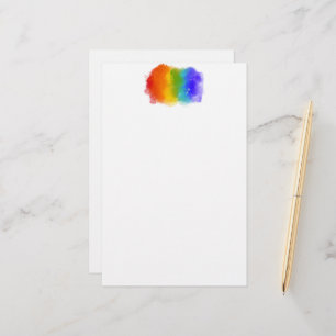 SlipperyJoe's pride splatter rainbow colours vibra Stationery