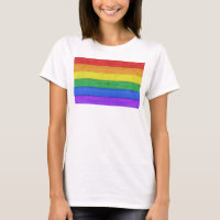 SlipperyJoe's pride wooden flag horizontal rainbow