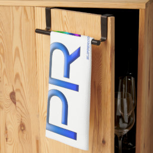 SlipperyJoe's pride word metallic letters radiates Kitchen Towel