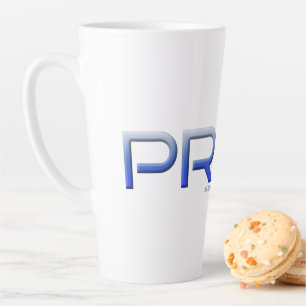 SlipperyJoe's pride word metallic letters radiates Latte Mug
