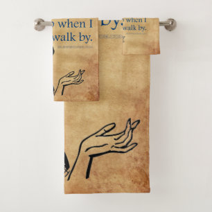 SlipperyJoe's Princess clap walking funny 50s vint Bath Towel Set