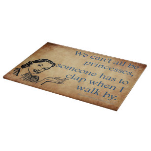 SlipperyJoe's Princess clap walking funny 50s vint Cutting Board