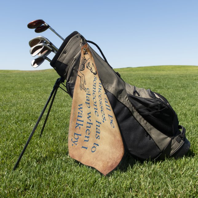 SlipperyJoe's Princess clap walking funny 50s vint Golf Towel (Green)