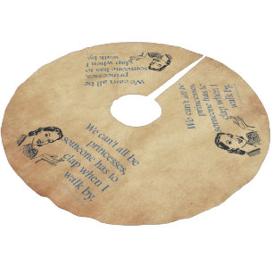 SlipperyJoe's princesses clap vintage poster retro Brushed Polyester Tree Skirt