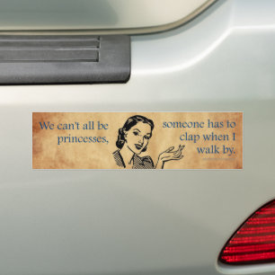 SlipperyJoe's princesses clap vintage poster retro Bumper Sticker