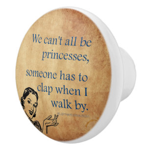 SlipperyJoe's princesses clap vintage poster retro Ceramic Knob