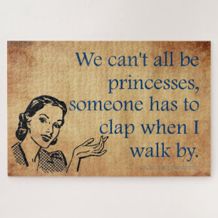 SlipperyJoe's princesses clap vintage poster retro Jigsaw Puzzle