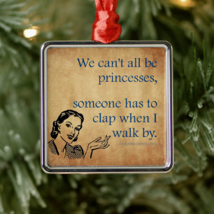 SlipperyJoe's princesses clap vintage poster retro Metal Ornament