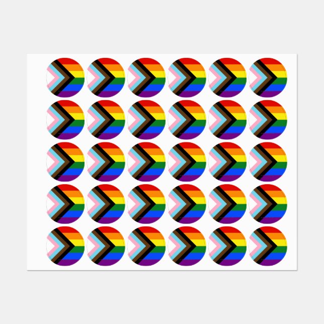 SlipperyJoe's Progress Pride Flag six classic hori (Sheet)