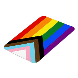 SlipperyJoe's Progress Pride Flag six classic hori Magnet