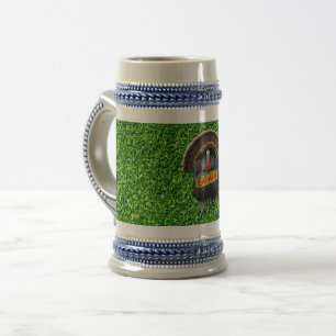SlipperyJoe's proud turkey eat ham red wattle hang Beer Stein