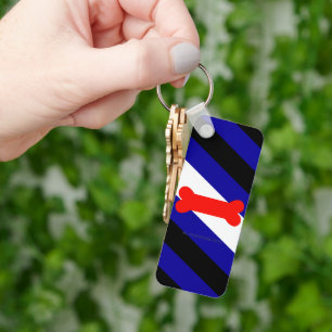 SlipperyJoe's puppy play pride flag express kink i Keychain