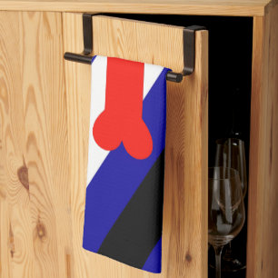 SlipperyJoe's puppy play pride flag express kink i Kitchen Towel
