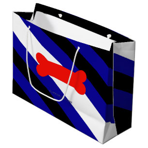 SlipperyJoe's puppy play pride flag express kink i Large Gift Bag