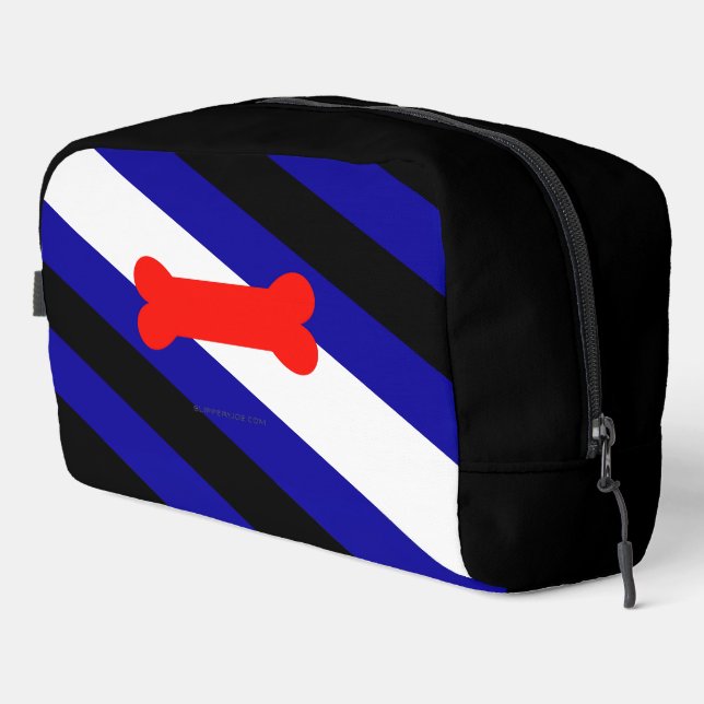 SlipperyJoe's Puppy Play Pride Flag fetishes LGBTQ Dopp Kit (Right Corner)